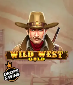  Encounter the rugged sheriff of "Wild West Gold," a captivating slot game by Pragmatic Play. The graphic depicts a determined sheriff with a sheriff’s badge, set against a sun-baked Old West town backdrop. The game's title is prominently displayed in a stylized font, highlighting the Wild West adventure theme. 